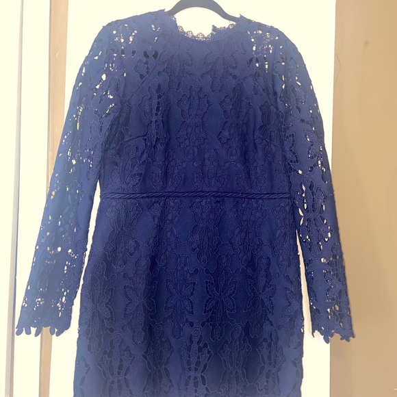 Aqua size Large mini long sleeve dress - Picture 1 of 2